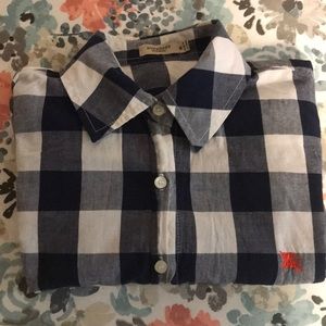 Burberry London button-down checkered Medium